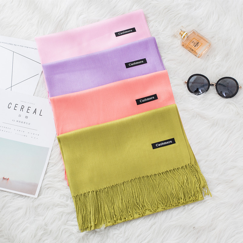 Cashmere Scarf - Thời Trang Màu 2020 Phụ Nữ