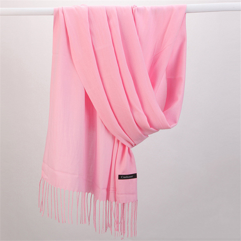 Fashion Solid Color 2023 Women - đánh giá và giá Cashmere Scarf