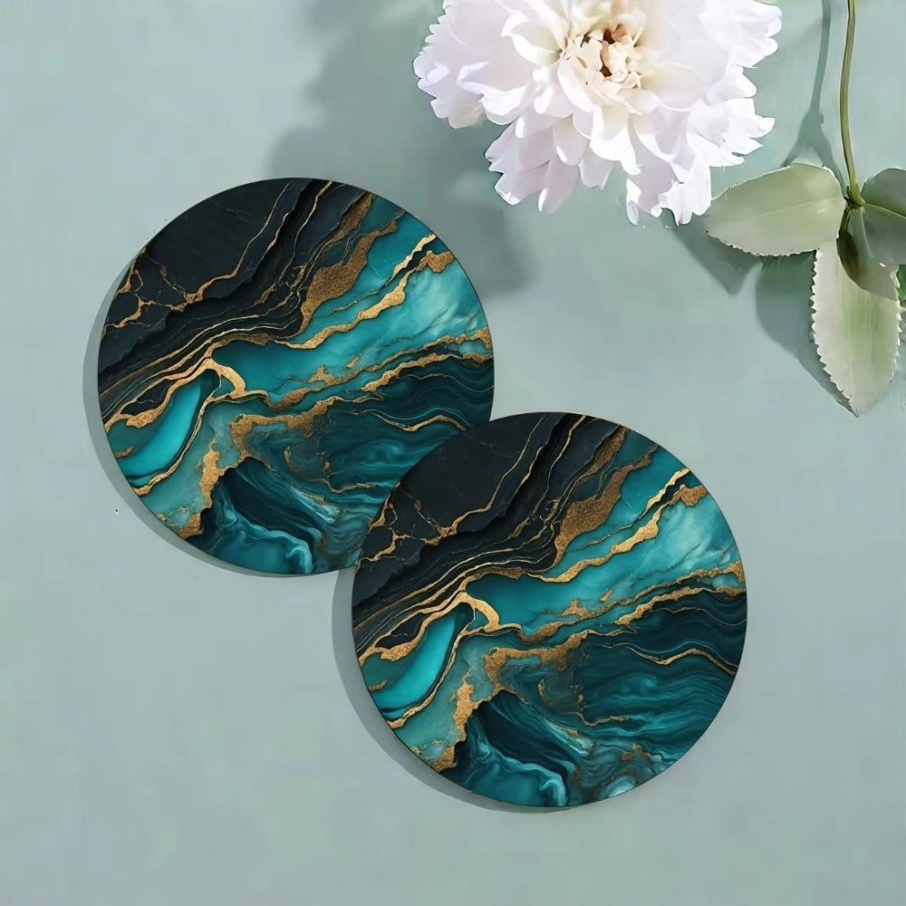 6pcs 4 Inch Drink Coasters Set - đánh giá và giá Marble Coaster Set