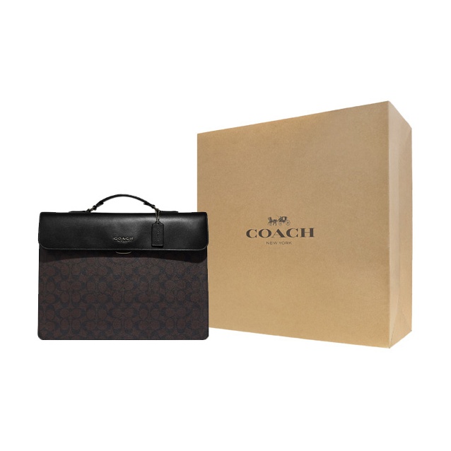 COACH Graham Coated Canvas Wit - đánh giá và giá Leather Briefcase