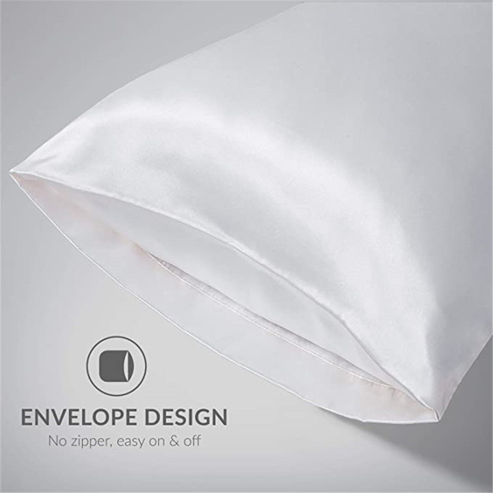 2pcs/lot Solid Silky Satin Ski - đánh giá và giá Silk Pillowcase